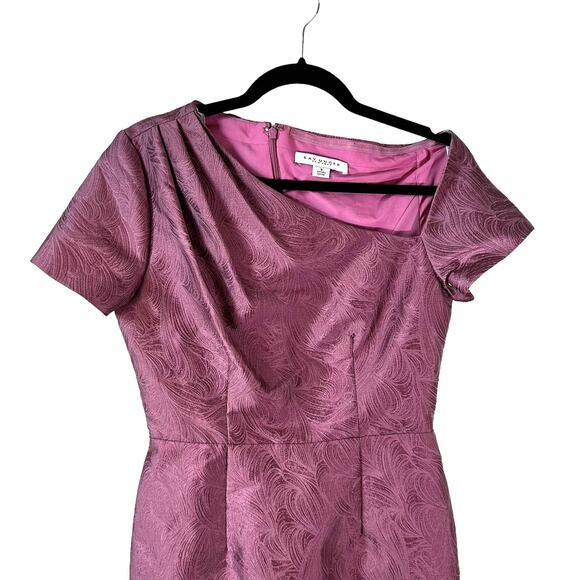 Kay Unger New Womens Caitlyn Midi Formal Dress Heather Rose Size 6 with Flaw - Picture 6 of 16